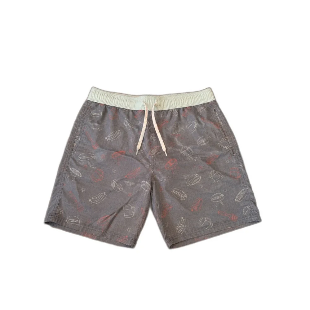 Departwest Men’s Grill Print Swim Trunks